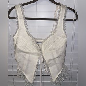 Fait Par Foutch Ivory Rene corset top